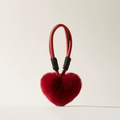 Fuzzy Love Heart Purse Charms